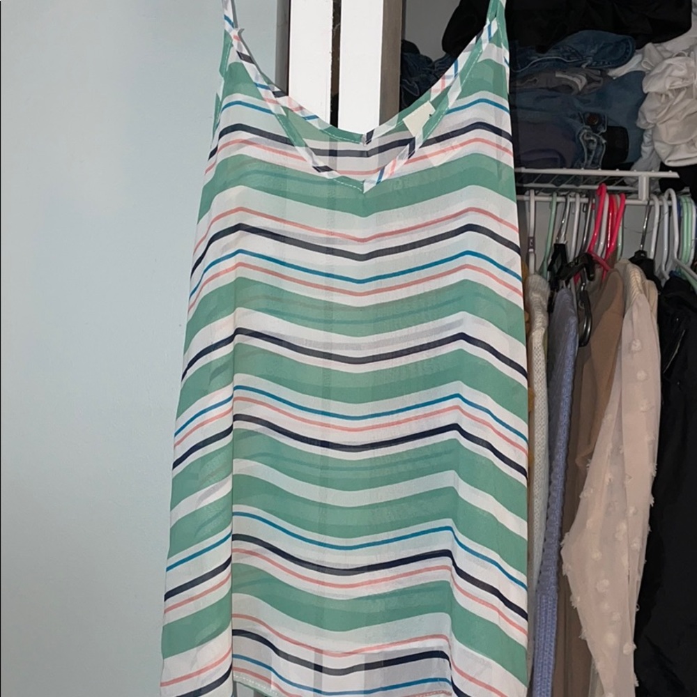 Striped flowy top